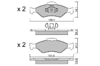 Комплект тормозных колодок, дисковый тормоз AISIN купить